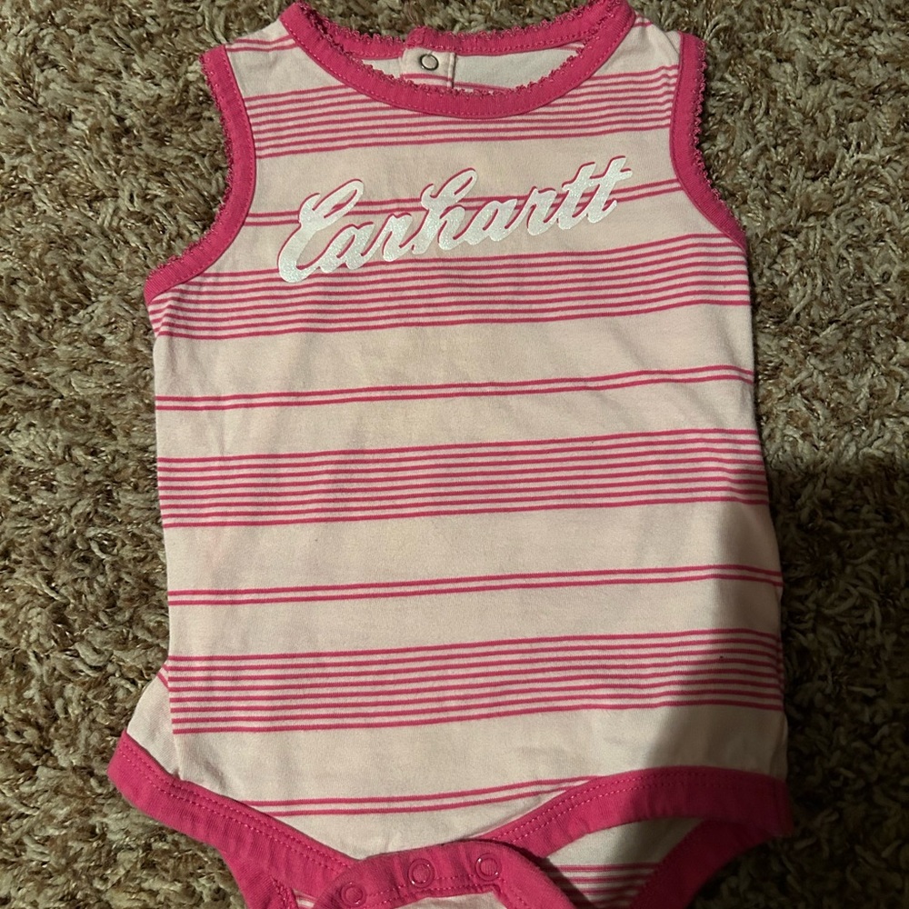 Carhartt Pink Striped Kids One Piece